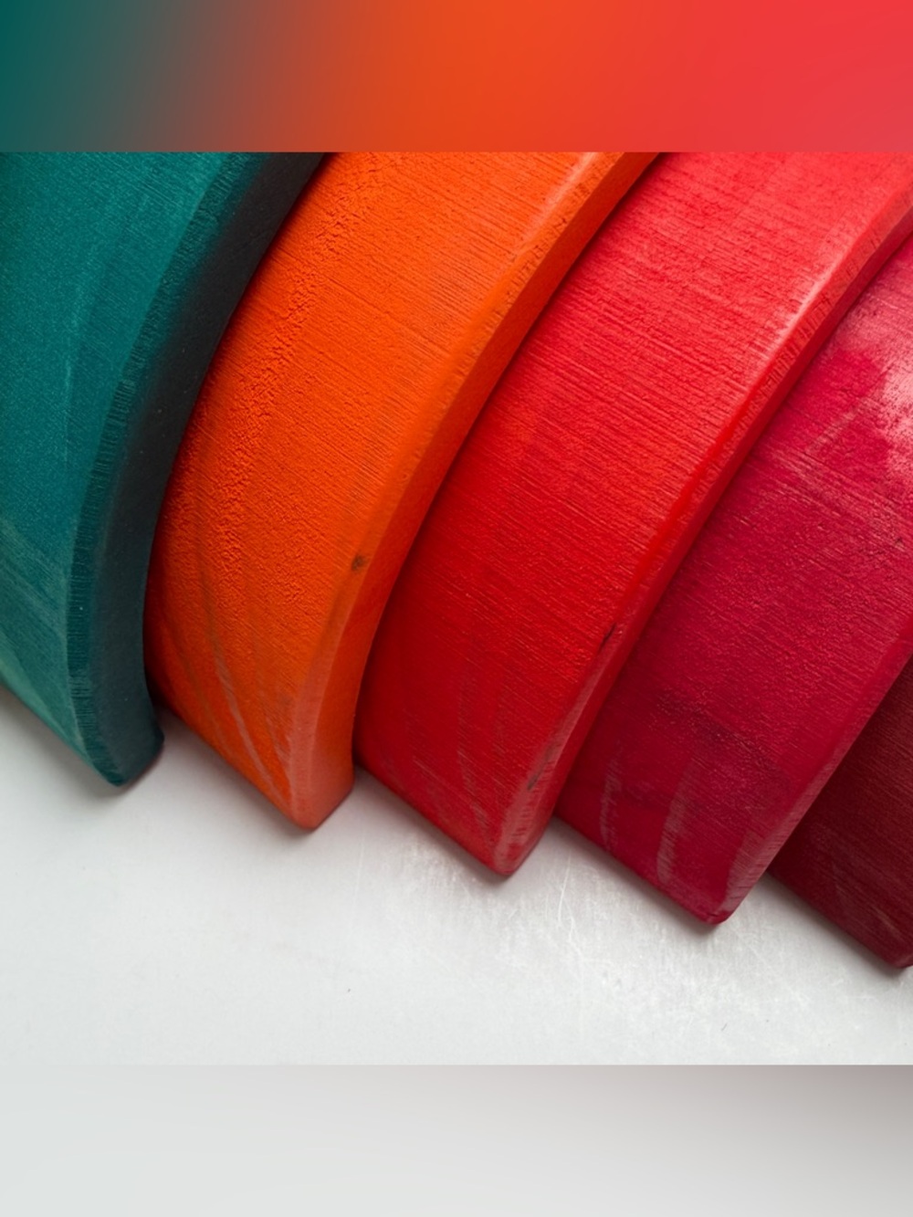 Wooden Rainbow Stacking Toy - Multicolor(Sample—defective.⚠️⚠️⚠️） - Picture 11 of 11